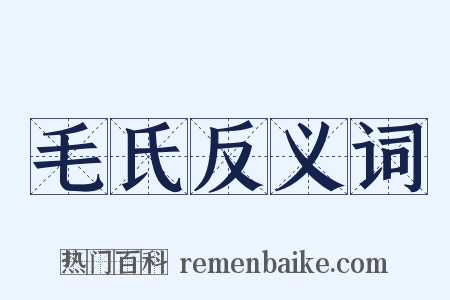 毛氏反义词是什么意思的图片